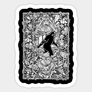 Bigfoot Card Back Design Sticker